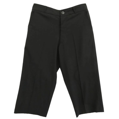 Rick Owens リックオウエンス パンツ RO 7366 センタープレス クロップド スラックスパンツ ブラック系 38【中古】