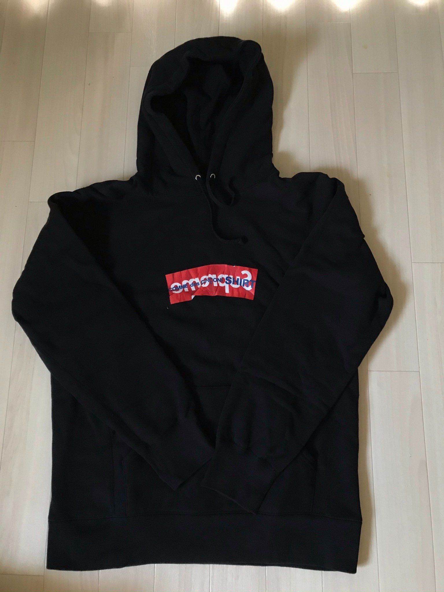 Supreme / Comme des Garçons SHIRT® Split Box Logo Hooded Sweatshirt "Black"