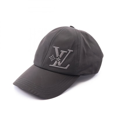 ルイ・ヴィトン LOUIS VUITTON LV スマッシュ レイン キャップ 帽子 ポリエステル レディース ブラック系 M7714M 【中古】