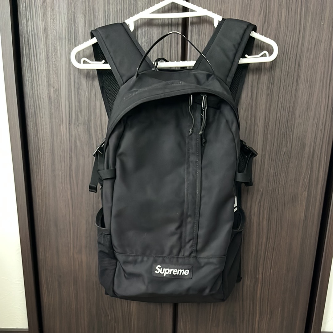 名作Supreme 18SS Backpack バックパックリュック黒 Supreme（シュプリーム） 18SS Backpack キャンバス バックパック