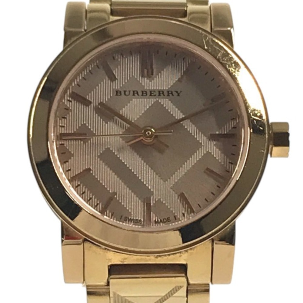 バーバリー BURBERRY ロゴ チェック BU9235 ウォッチ レディース時計 腕時計 メタル ローズゴールド ピンクゴールド