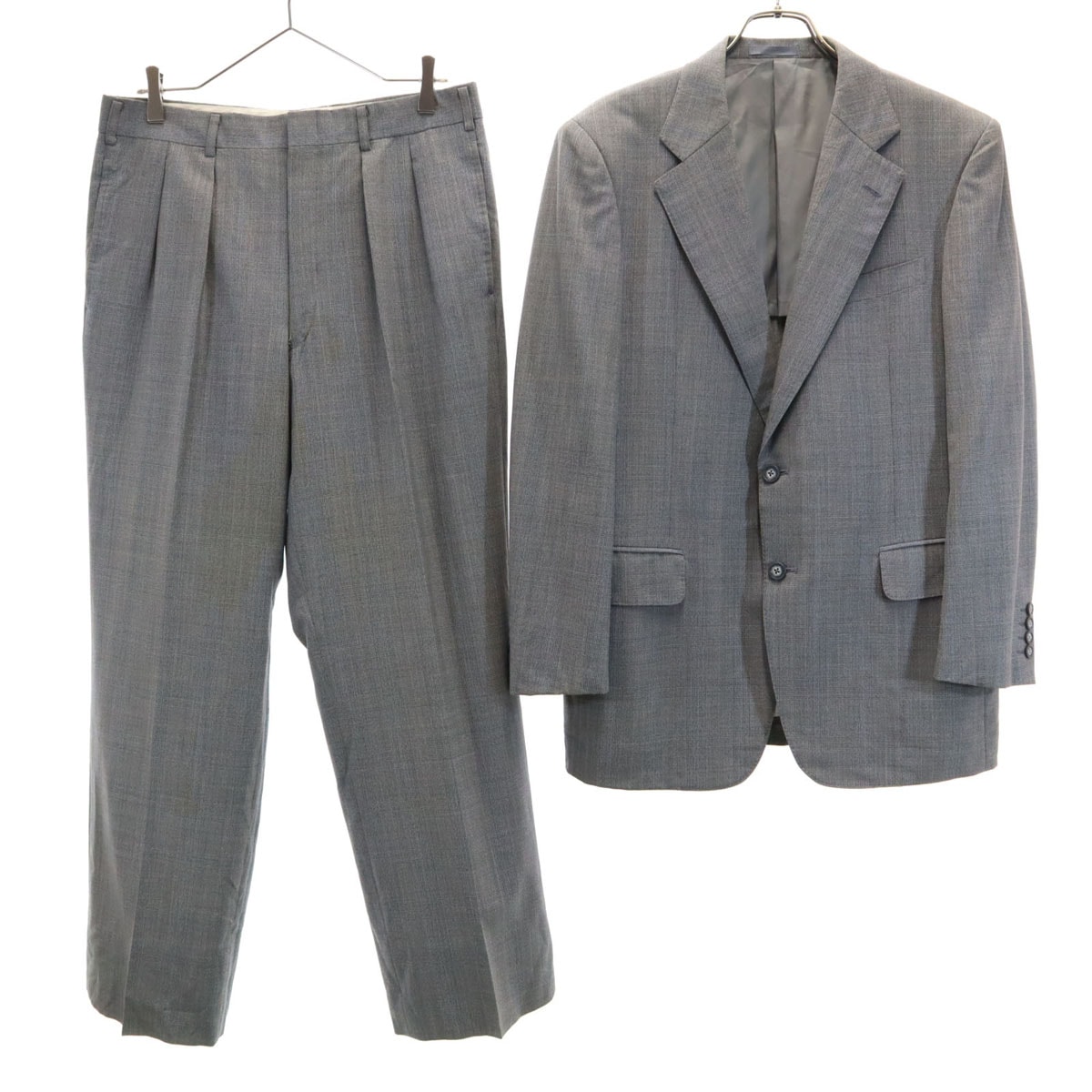 Burberrys バーバリーズ 90s 日本製 オールド チェック柄 スーツ 上下セットアップ AB5 グレー 三陽商会