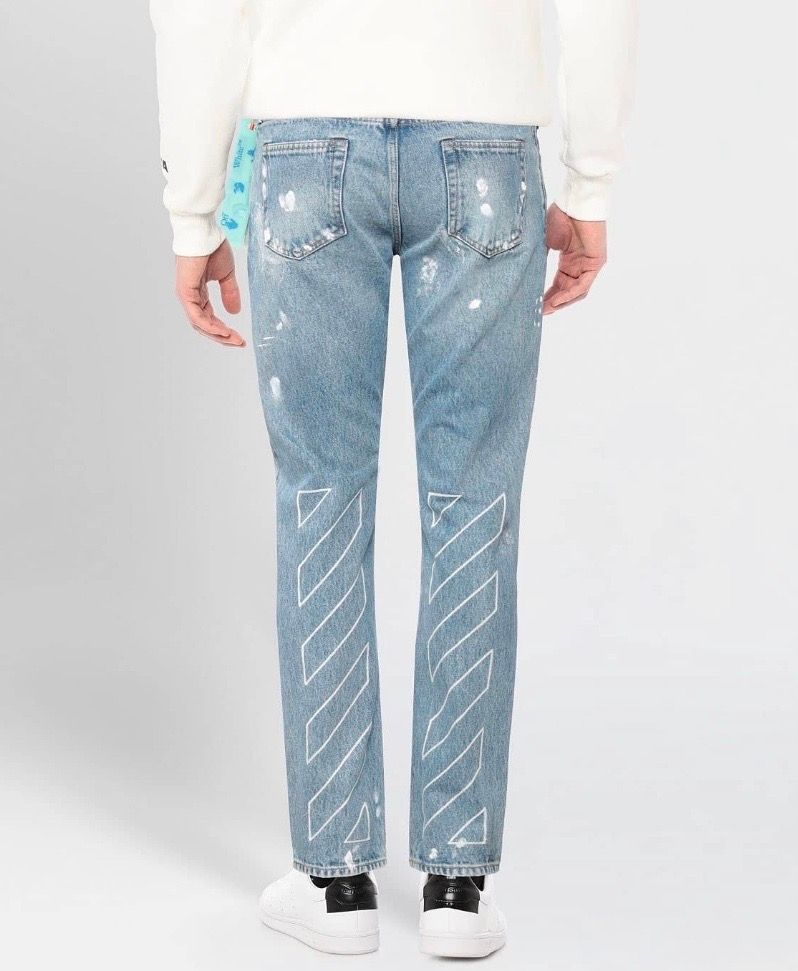 off-white デニム ジーンズ ペイント 32インチ
