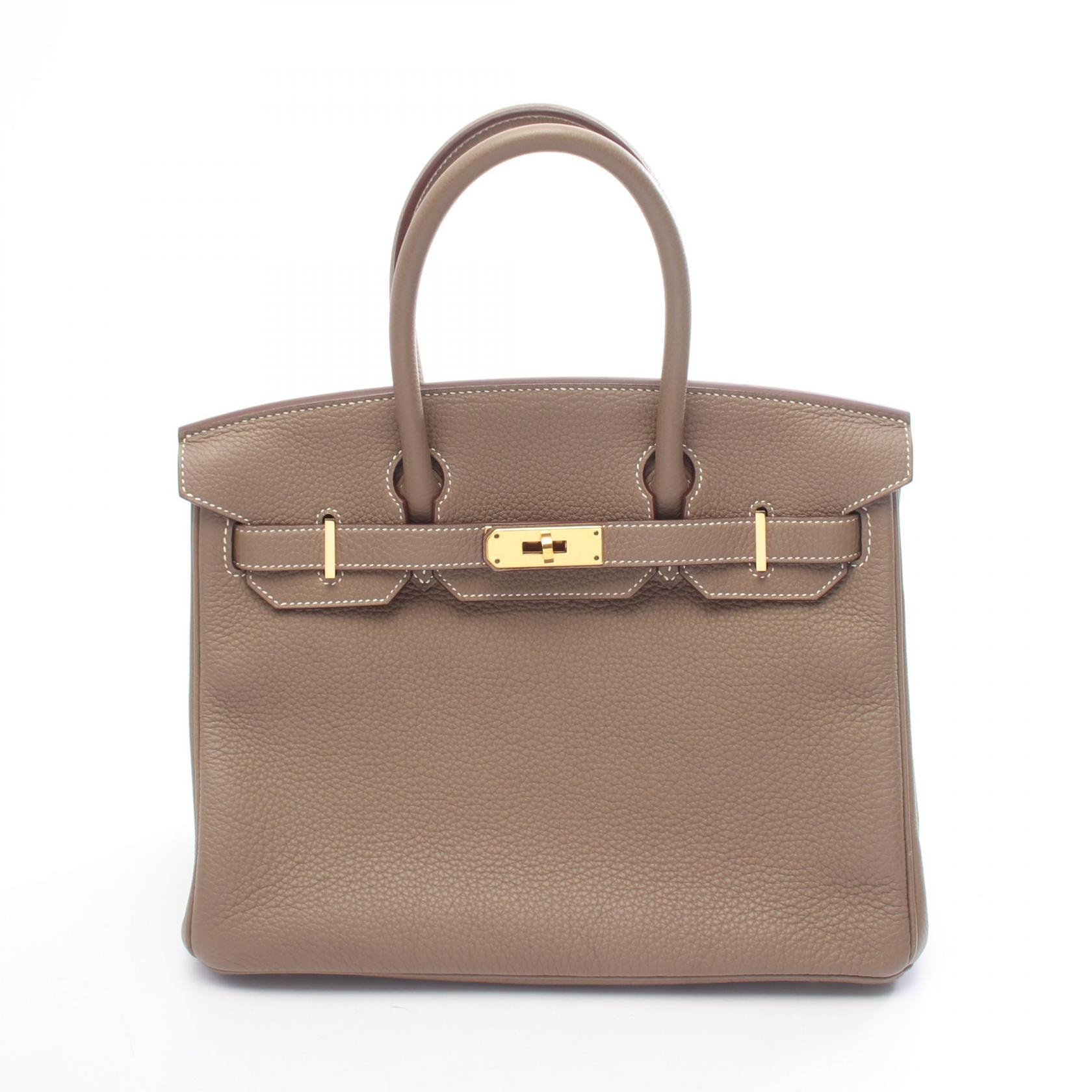 エルメス HERMES バーキン30 ハンドバッグ バッグ レザー トゴ トゴ エトゥープ X刻印(2016年製造) レディース グレー系 【中古】
