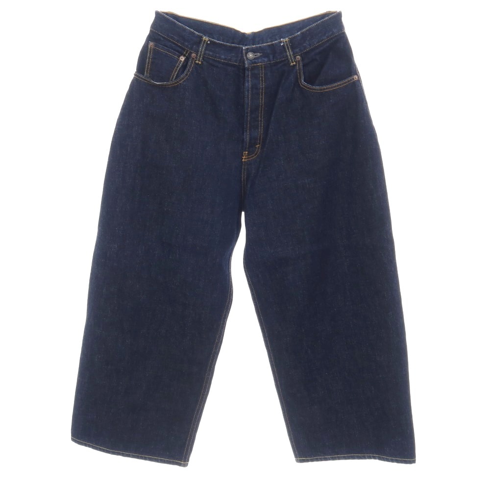 【中古】スタジオニコルソン STUDIO NICHOLSON BEAMS+別注 コットン デニムパンツ ジーンズ ネイビー【サイズL】【メンズ】