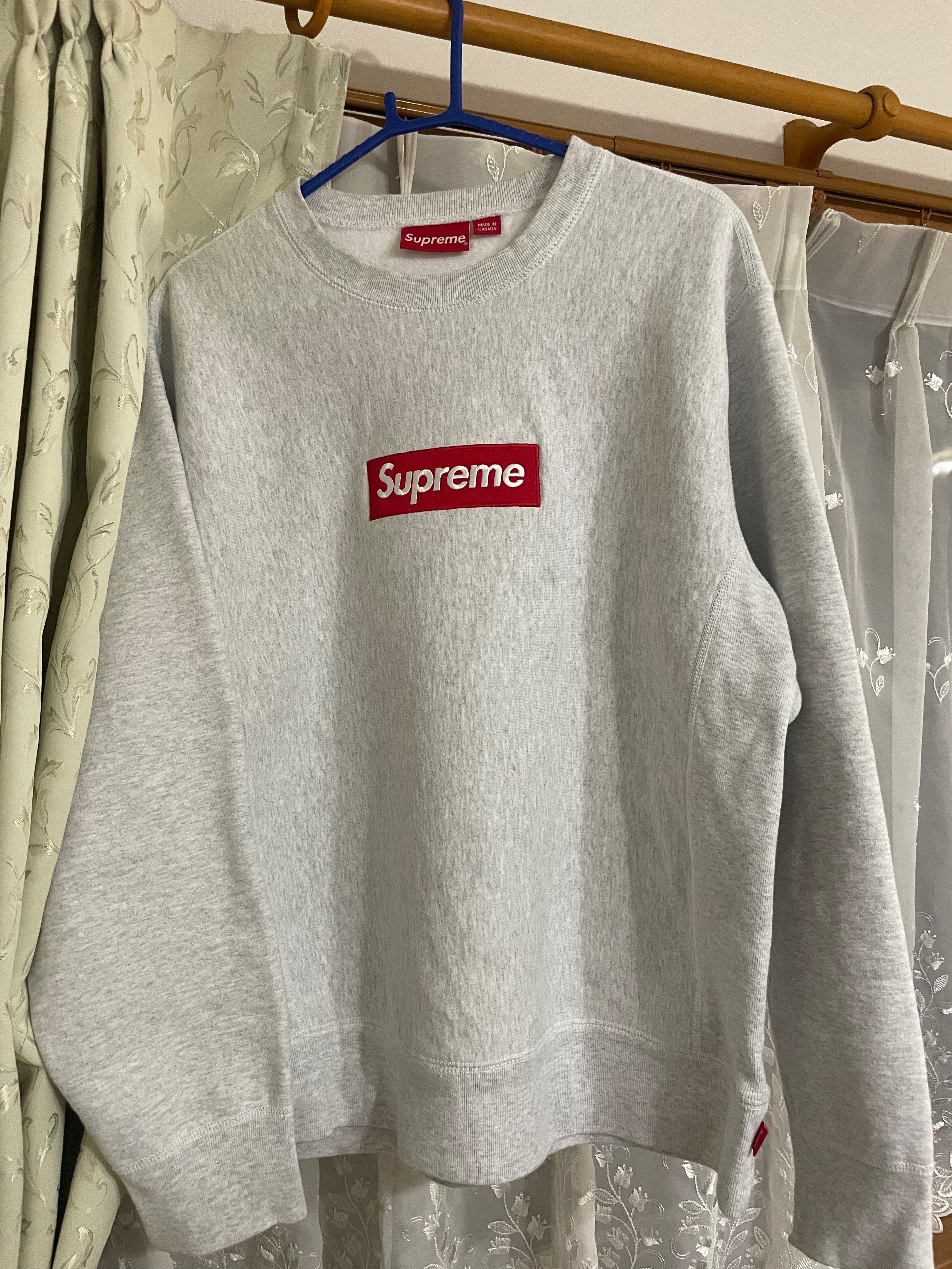 Supreme Box Logo Crewneck Sweatshirt "Ash Grey" (18FW)
