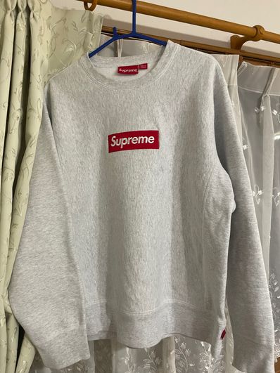 Supreme Box Logo Crewneck Sweatshirt "Ash Grey" (18FW)