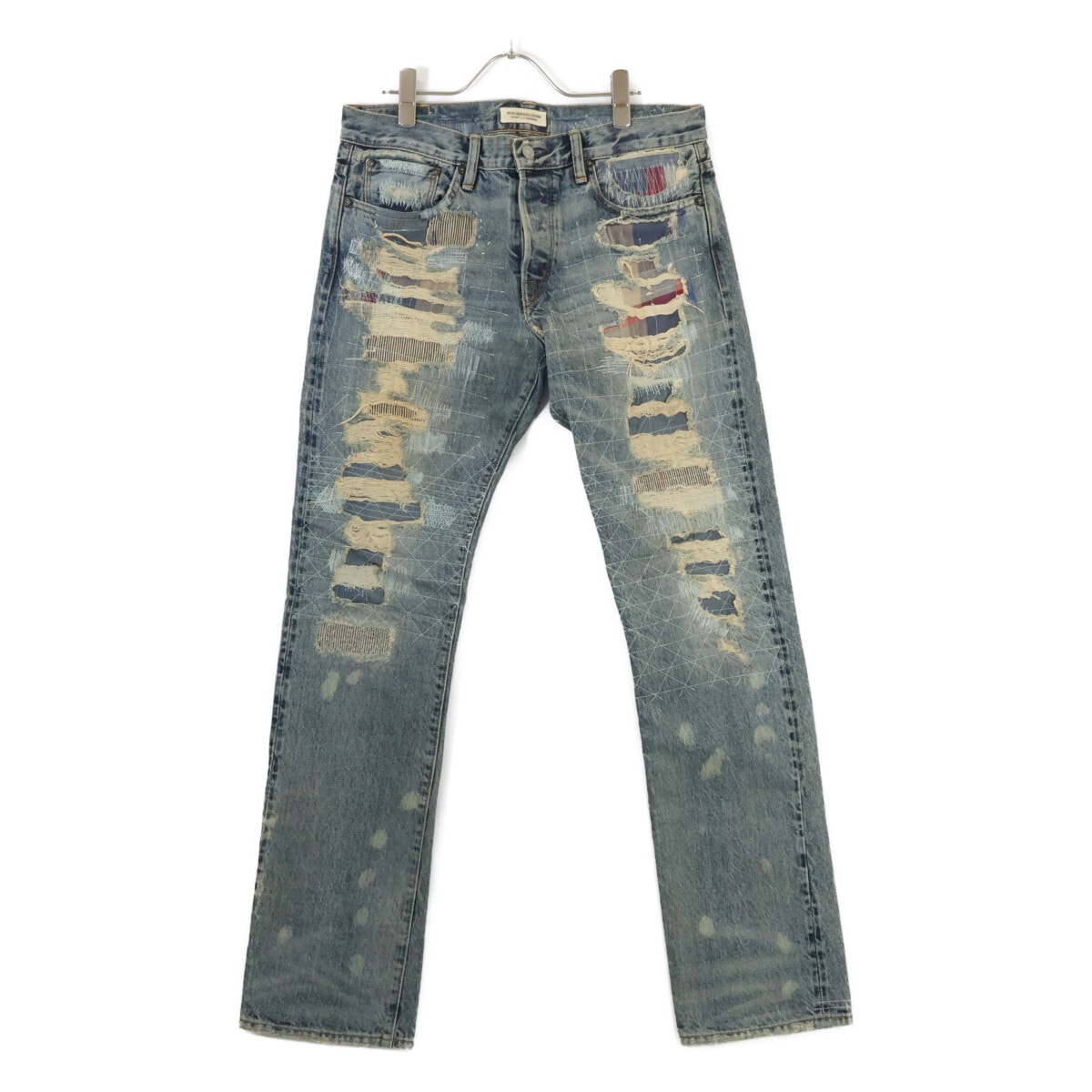 ロンハーマン 6120600081836 インディゴ KOKI ダメージ/リペア加工 デニムパンツ 30×33