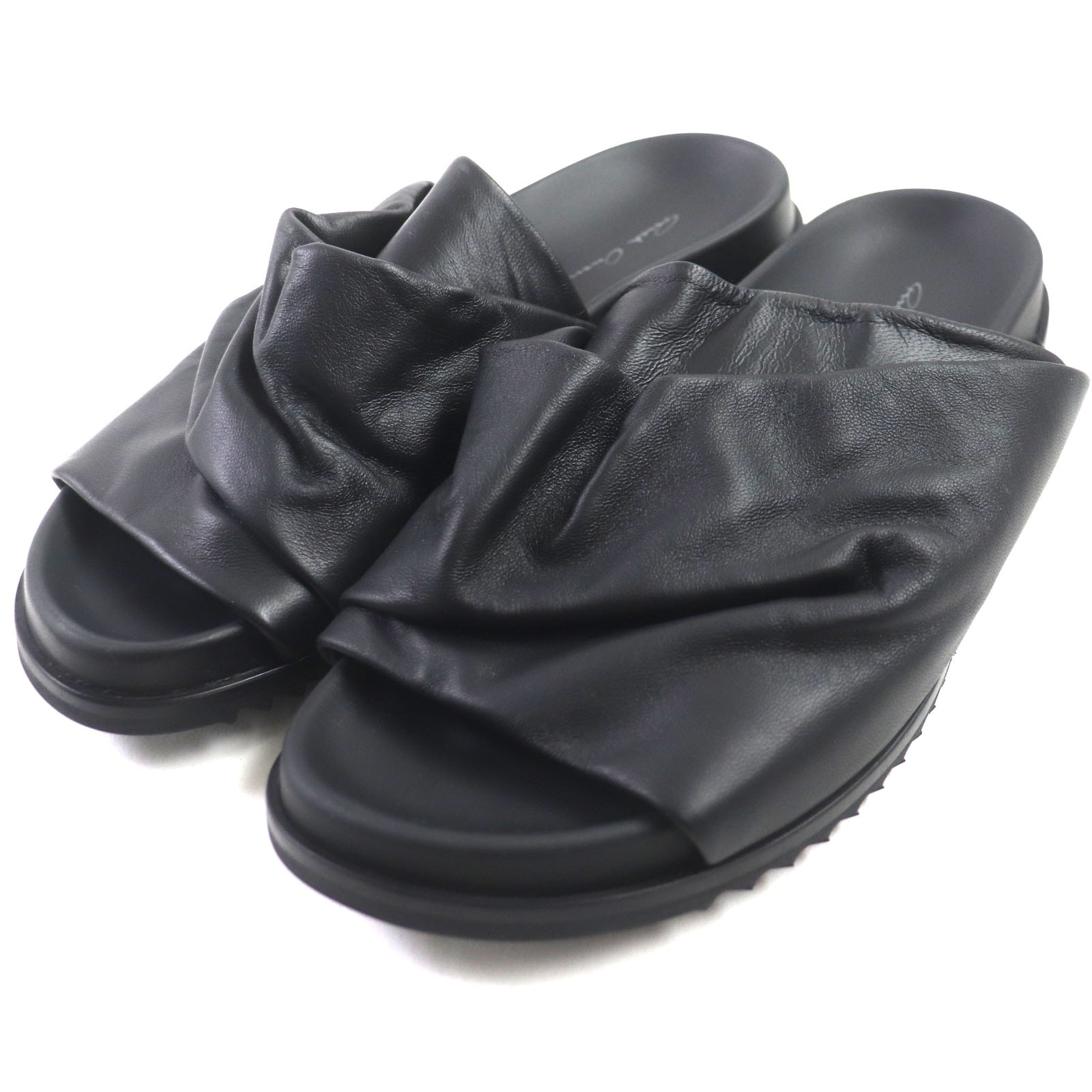 極美品 リックオウエンス
 サンダル Mobious Granola ブラック メンズ 40