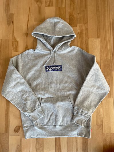 Supreme Bandana Box Logo Hooded Sweatshirt "Grey"