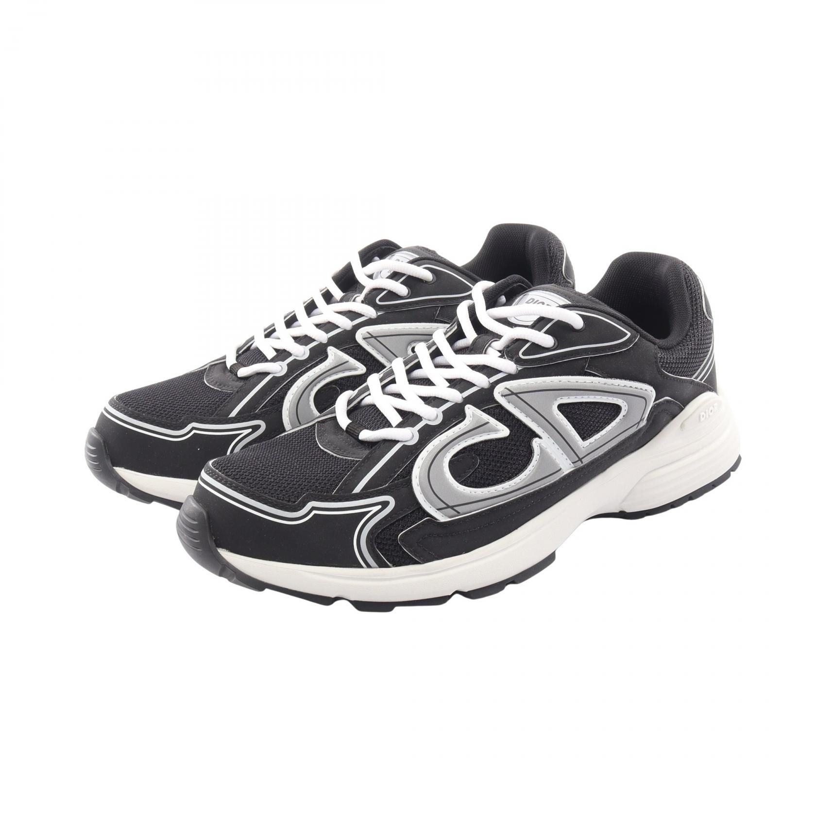 ディオール Dior B30 カウントダウン スニーカー 靴 ファブリック メンズ ブラック系 / ホワイト系 / シルバー系 【中古】