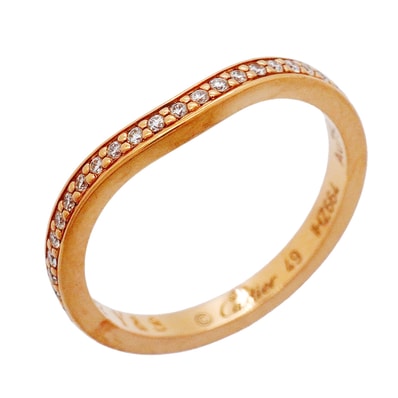★最終価格【6jgb0289】カルティエ リング バレリーナ ハーフエタニティ K18PG ピンクゴールド ダイヤモンド #49【中古】レディース