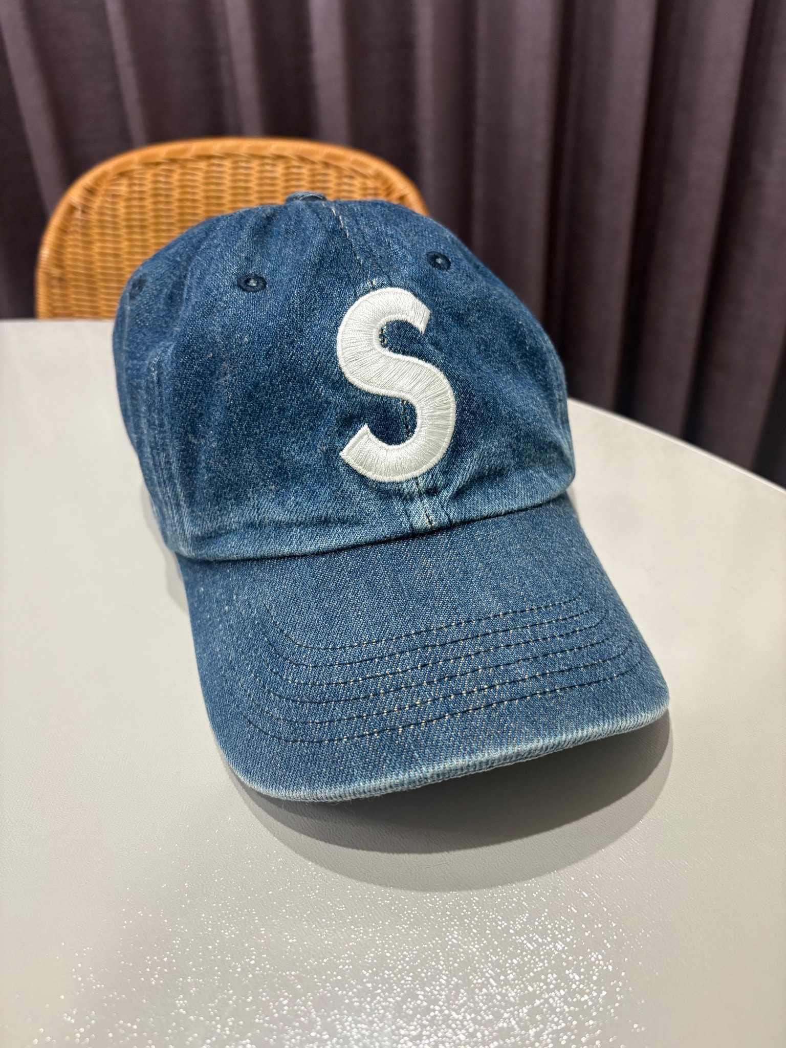 Supreme Kevlar Denim S Logo 6-Panel "Indigo"
