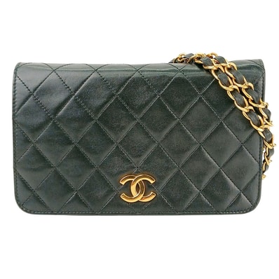 CHANEL シャネル ミニ マトラッセ 19 プッシュロック チェーンショルダーバッグ ショルダーバッグ ラムスキン ブラック レディース【中古】