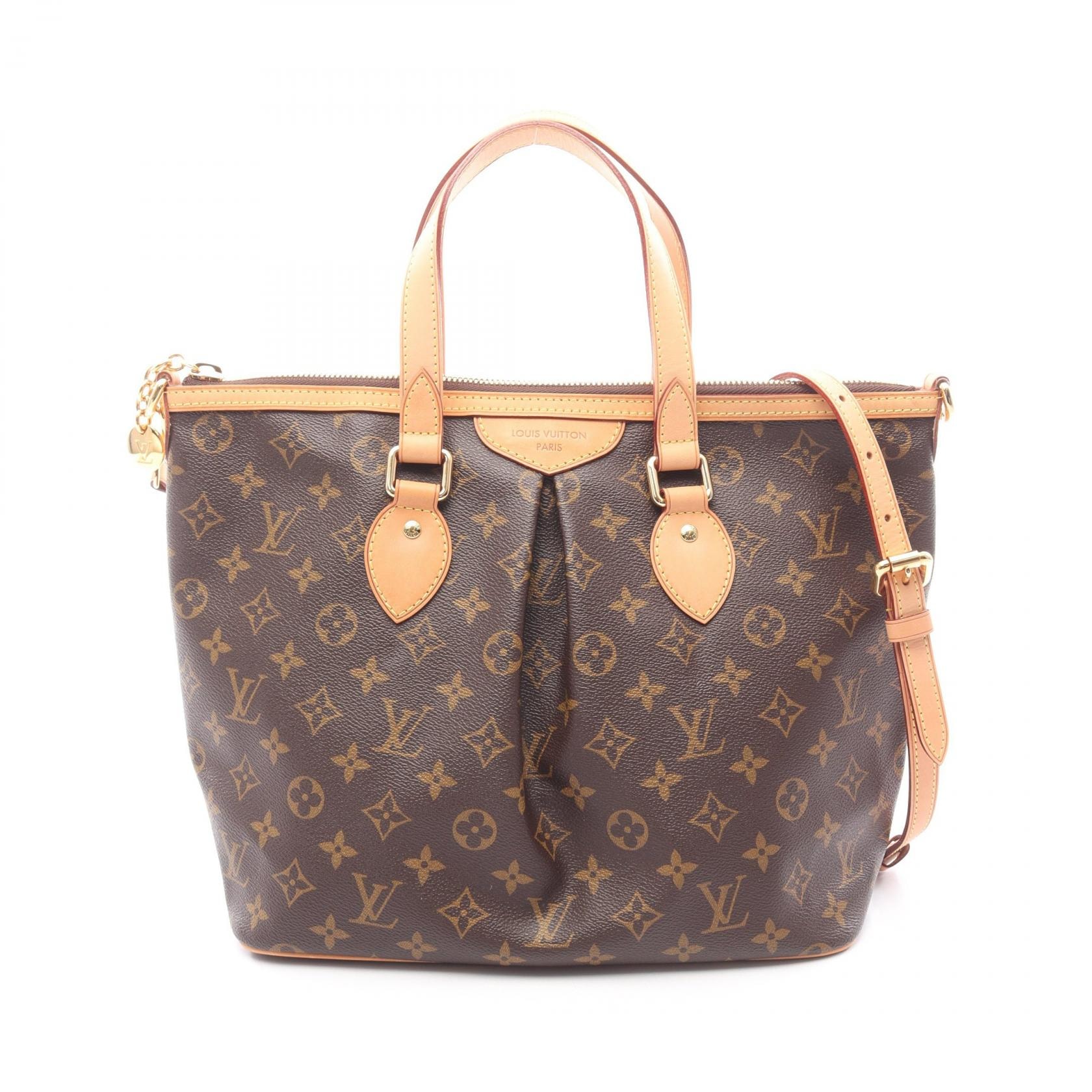 ルイ・ヴィトン LOUIS VUITTON パレルモPM モノグラム 2WAY ハンドバッグ バッグ PVCコーティングキャンバス レザー レディース ブラウン系 M40145 【中古】
