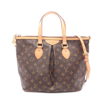 ルイ・ヴィトン LOUIS VUITTON パレルモPM モノグラム 2WAY ハンドバッグ バッグ PVCコーティングキャンバス レザー レディース ブラウン系 M40145 【中古】