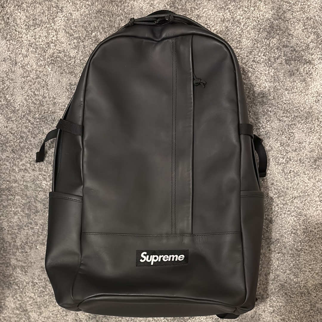 Supreme Leather Backpack "Black"