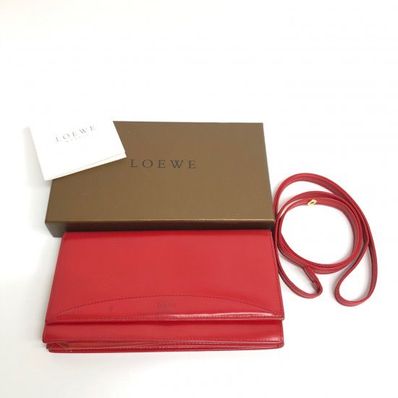 ロエベ ロゴ レザー ショルダーウォレット