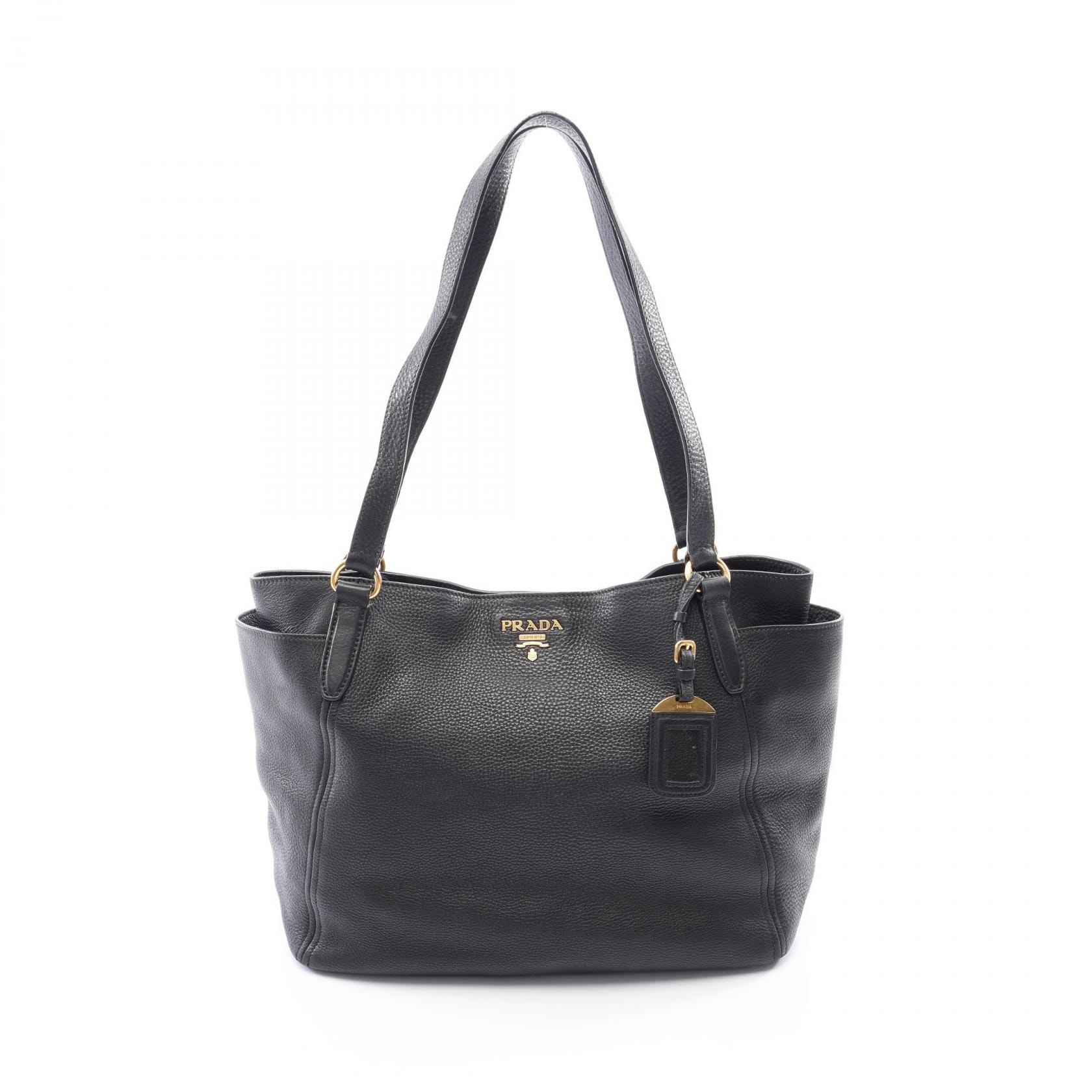 プラダ PRADA VIT.DAINO トートバッグ バッグ レザー レディース ブラック系 【中古】