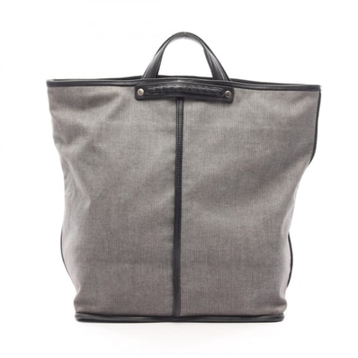 ボッテガヴェネタ BOTTEGA VENETA イントレチャート ハンドバッグ バッグ キャンバス レザー メンズ レディース ブラック系 / グレー系 145167 【中古】