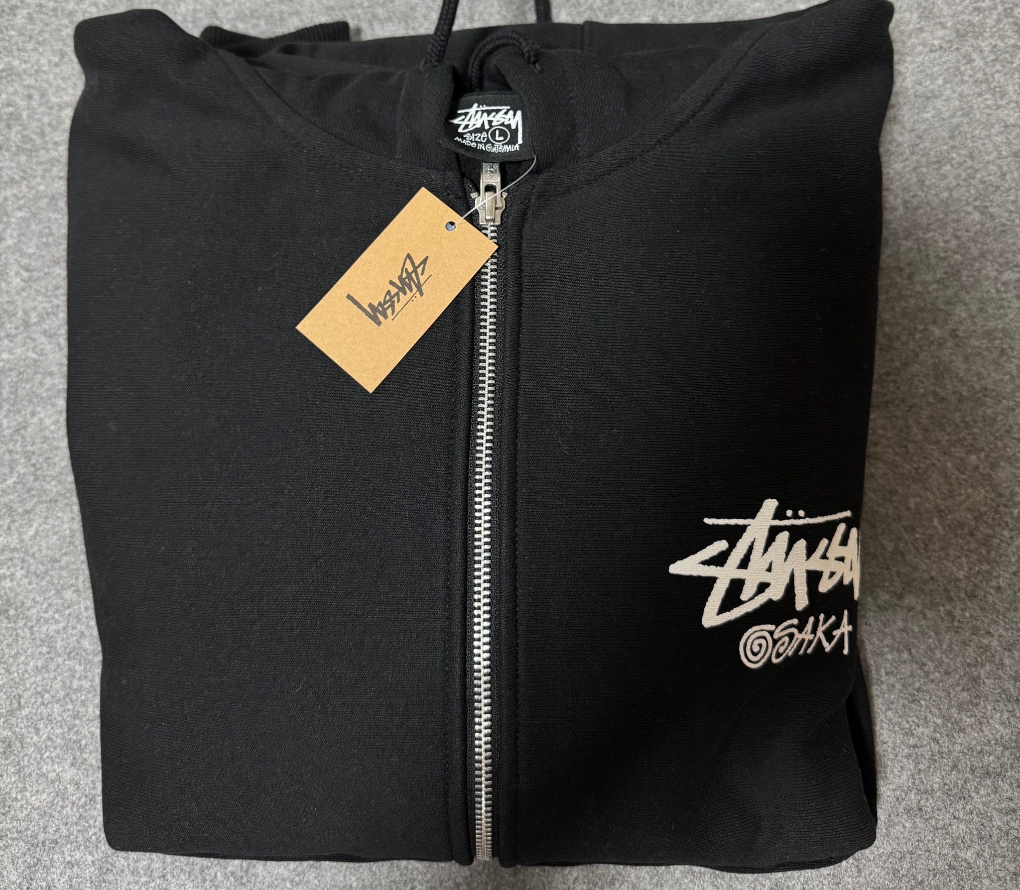 stussy osaka ジップアップパーカ ブラック