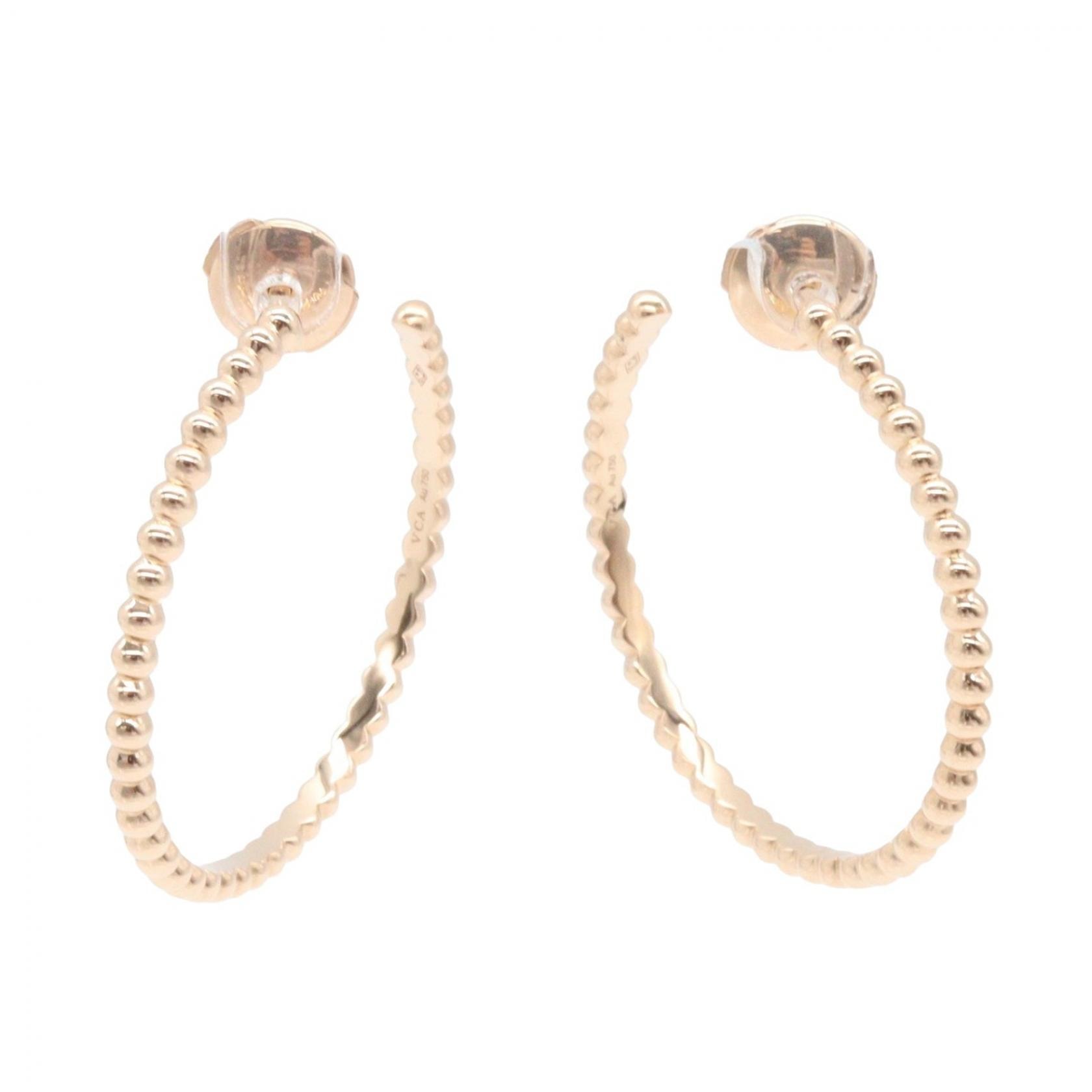 ヴァンクリーフ&アーペル Van Cleef & Arpels ペルレ ゴールドパール フープ ピアス スモール ピアス ジュエリー K18PG(ピンクゴールド) レディース ゴールド系 VCARN9PL00 【中古】