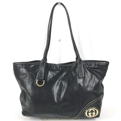 グッチ GUCCI ニューブリット GG ロゴ 169946 カバン 肩掛け トートバッグ ショルダーバッグ レザー ブラック