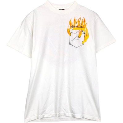 古着 90年代 オニータ ONEITA POWER PRO ファイヤーパターン だまし絵Tシャツ メンズM相当 ヴィンテージ/eaa654044