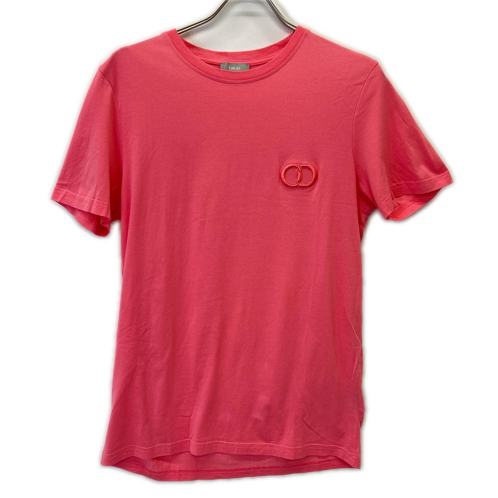 ディオール 013J600A0589 20SS ピンク CD刺繍 半袖 Tシャツ S