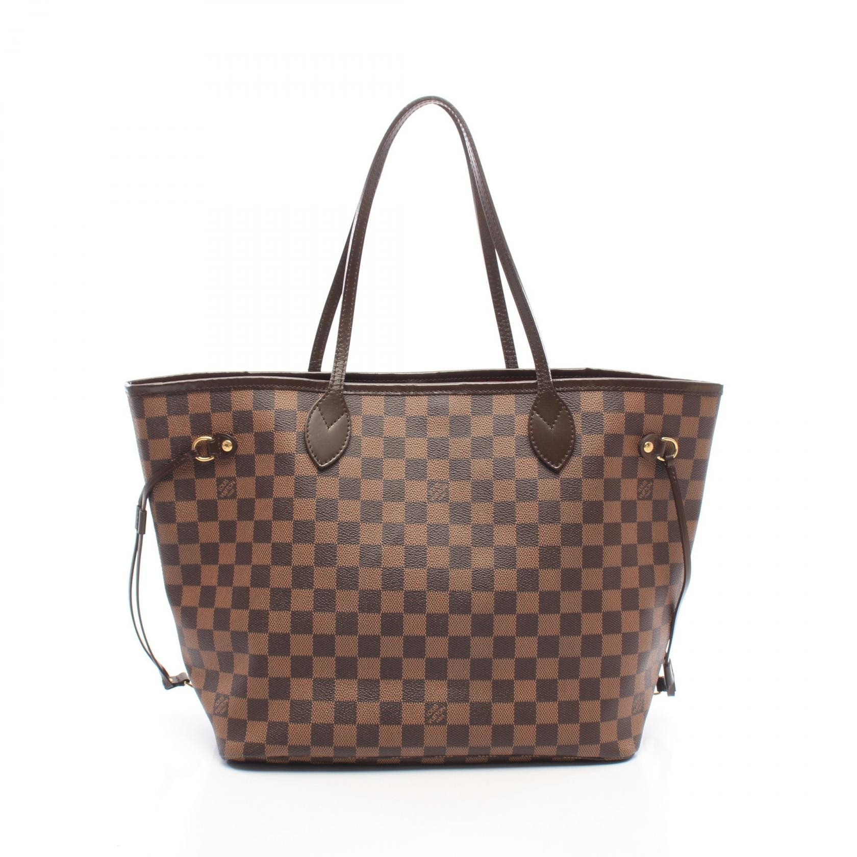 ルイ・ヴィトン LOUIS VUITTON ネヴァーフルMM トートバッグ バッグ PVCコーティングキャンバス レザー ダミエ エベヌ レディース ブラウン系 N51105 【中古】