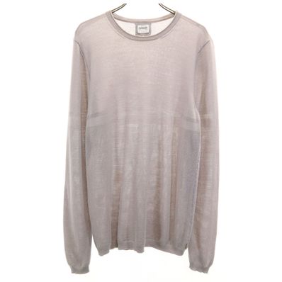 ARMANI アルマーニ イタリア製 長袖 セーター 48 グレー COLLEZIONI ニット