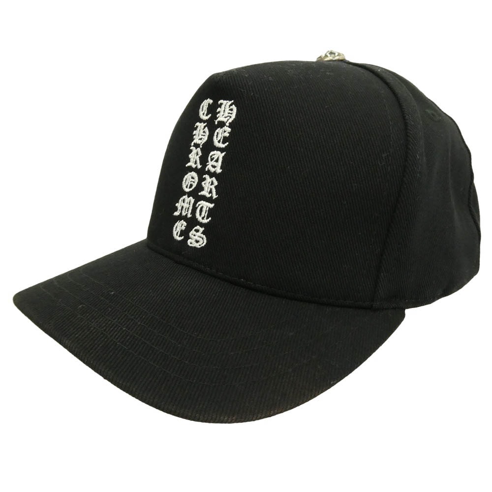 CHROME HEARTS クロムハーツ(原本無) Vertical Logo Trucker Cap クロスボールボタン ヴァーティカルロゴ トラッカーキャップ 帽子 ブラック系【中古】