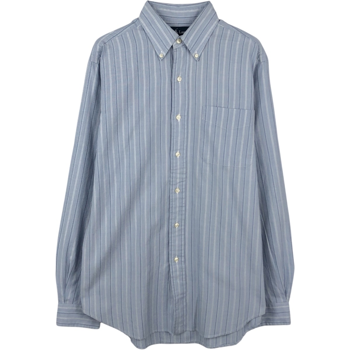 古着 ラルフローレン Ralph Lauren CLASSIC FIT クラシックフィット マルチストライプ 長袖 ボタンダウンストライプシャツ メンズM相当/eaa666303