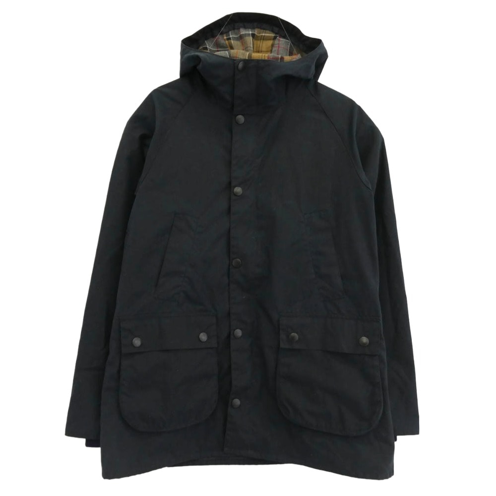 Barbour バブアー ジャケット Checked lining hooded SL Bedale jacket オイルド フーデッド SL ビデイル ジャケット ネイビー系 40【中古】
