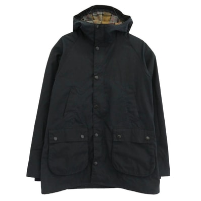 Barbour バブアー ジャケット Checked lining hooded SL Bedale jacket オイルド フーデッド SL ビデイル ジャケット ネイビー系 40【中古】