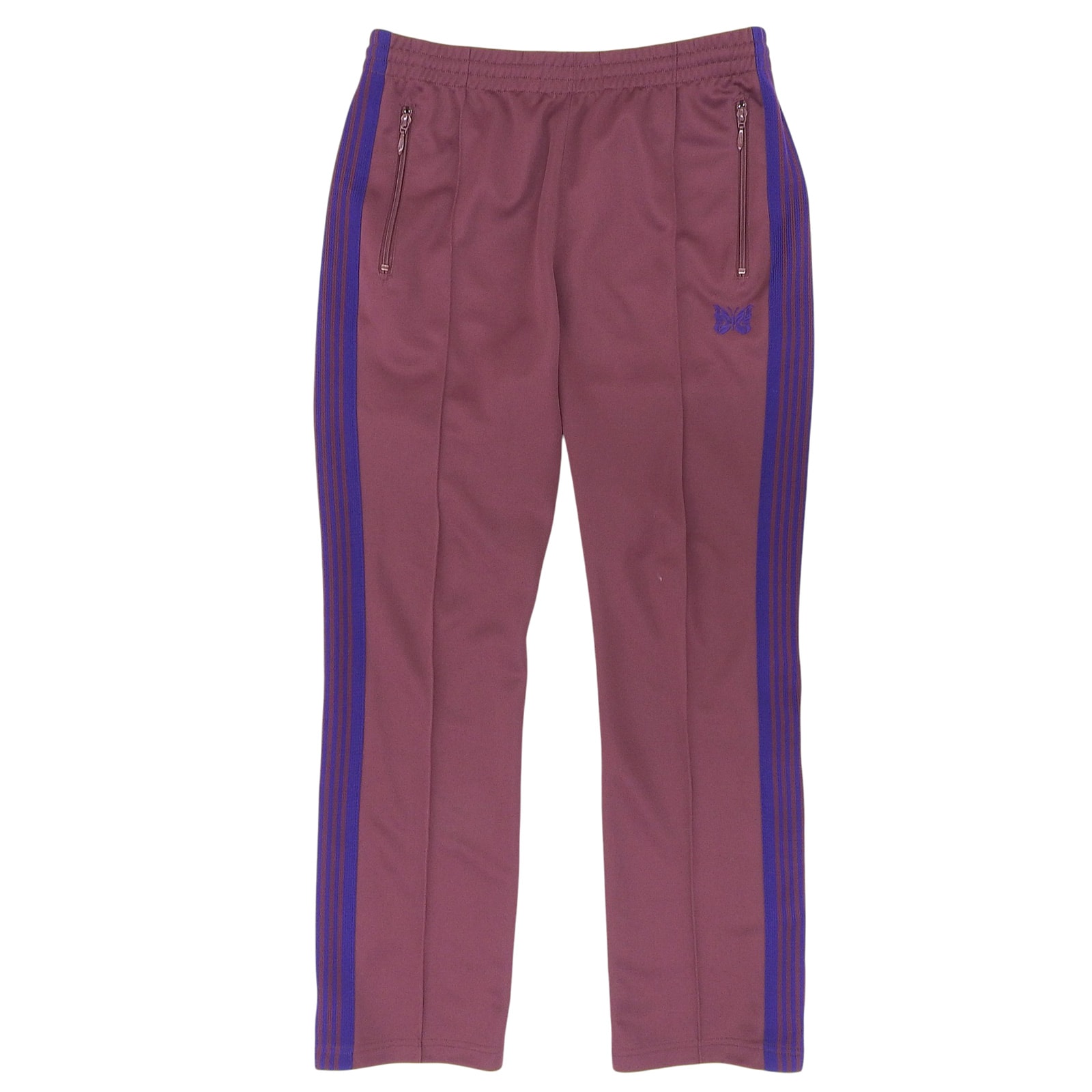 NEEDLES Narrow Track Pant - Poly Smooth "Bordeaux"