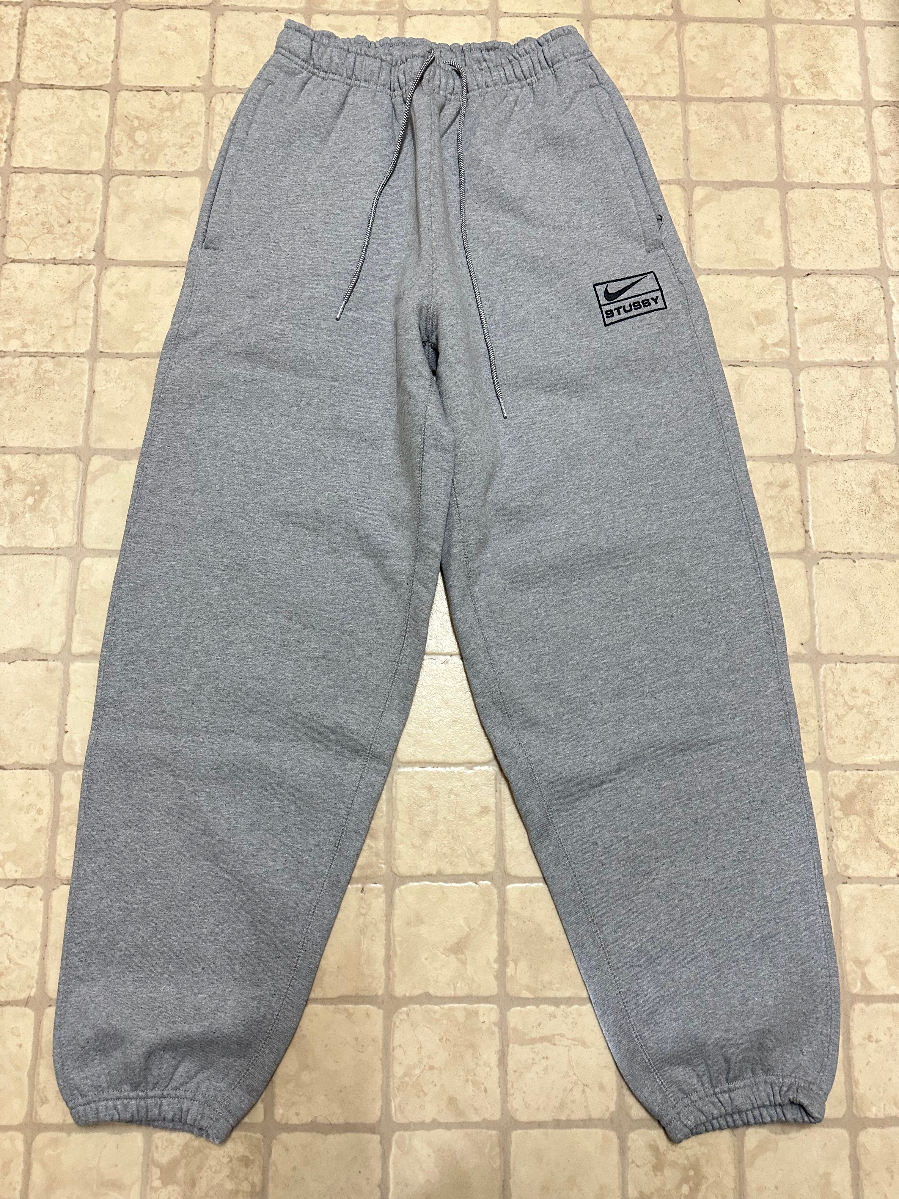 Stussy x Nike Fleece Pants (US Size) "Grey" DO9340-063