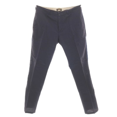 【中古】ディーゼル DIESEL Black Gold コットン ストライプ カジュアルスラックスパンツ ネイビー【サイズ32】【メンズ】