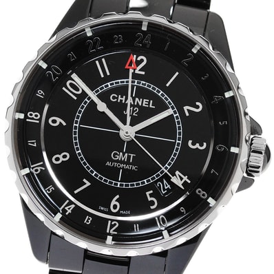 ☆良品 シャネル J12 GMT 黒セラミック H3102 メンズ 【中古】