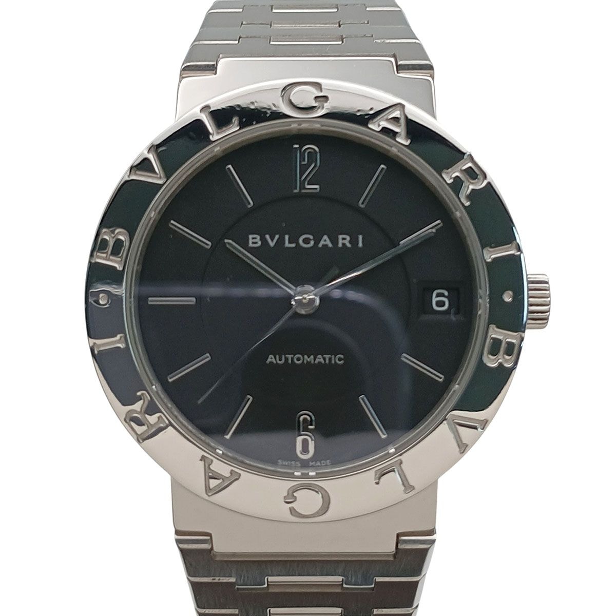 BVLGARI ブルガリ ブルガリブルガリ 33mm 自動巻き 腕時計 BB33SS ステンレススチール ブラック 自動巻き メンズ【中古】