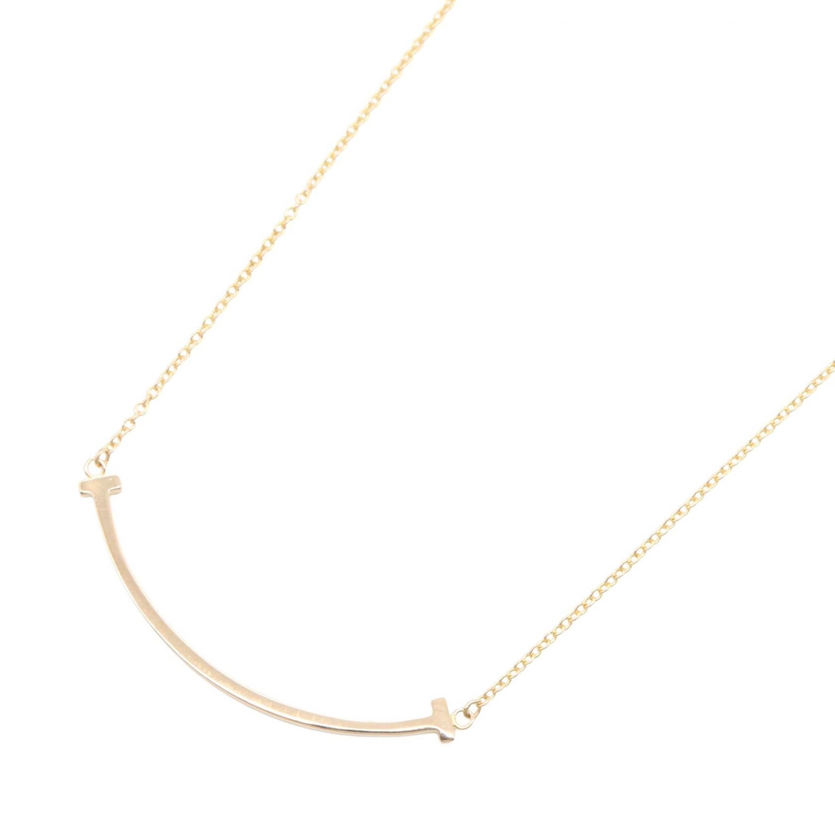 ティファニー TIFFANY&CO Tスマイル スモール ネックレス ネックレス ジュエリー K18PG(ピンクゴールド) レディース ゴールド系 【中古】