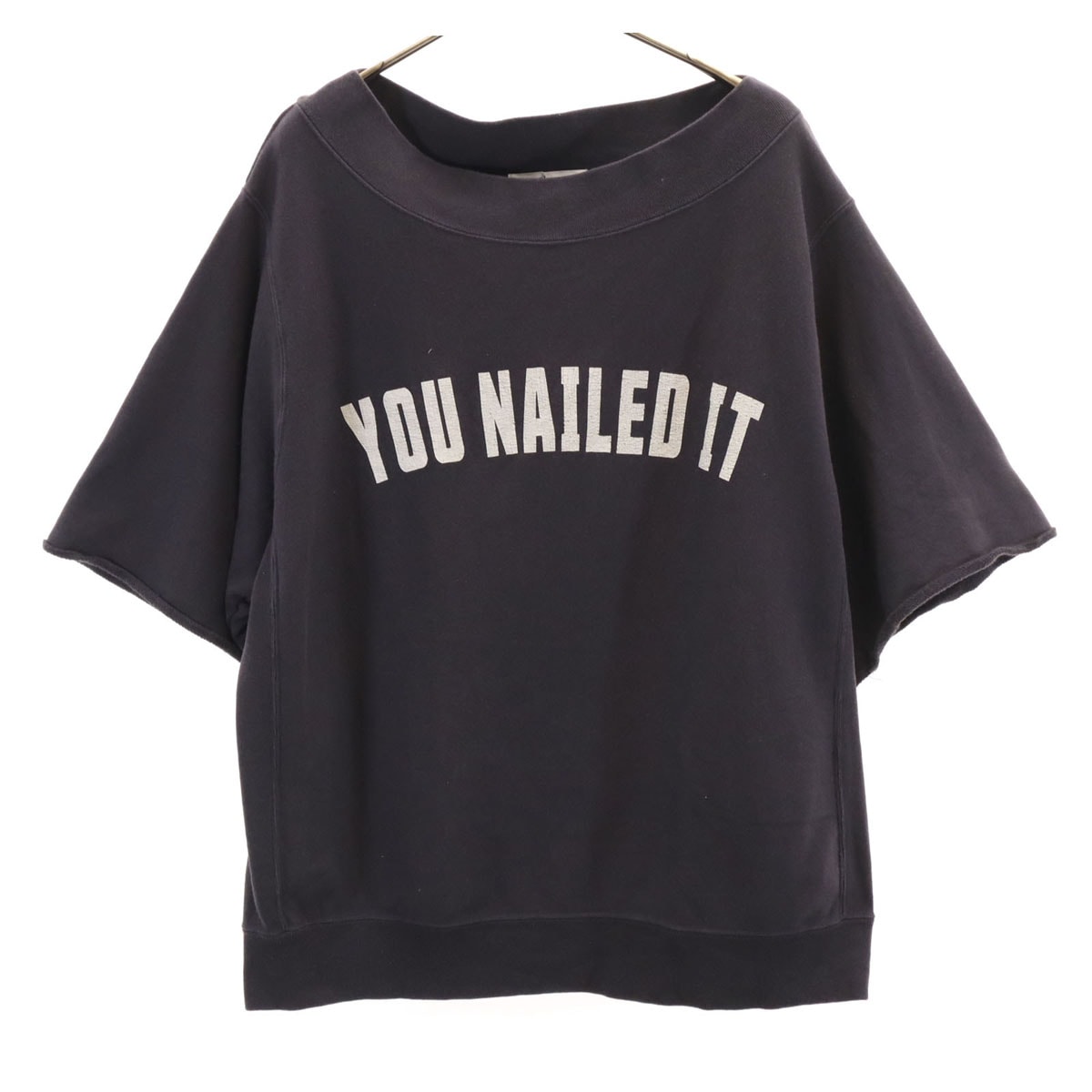 JOURNAL STANDARD relume ジャーナルスタンダードレリューム 5分袖 ボートネック スウェット Tシャツ F グレー
