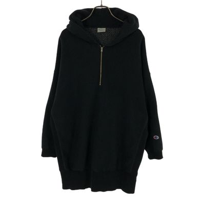 Champion 長袖 ハーフジップ スウェットパーカー