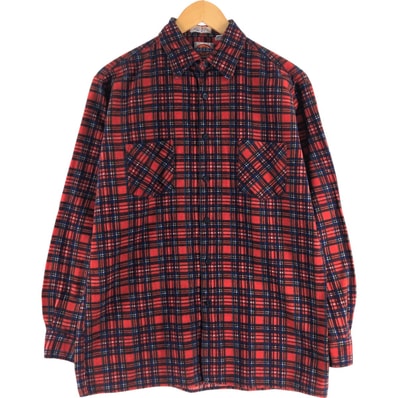 古着 80~90年代 ディッキーズ Dickies 長袖 ライトネルチェックシャツ メンズL相当 ヴィンテージ/eaa533672