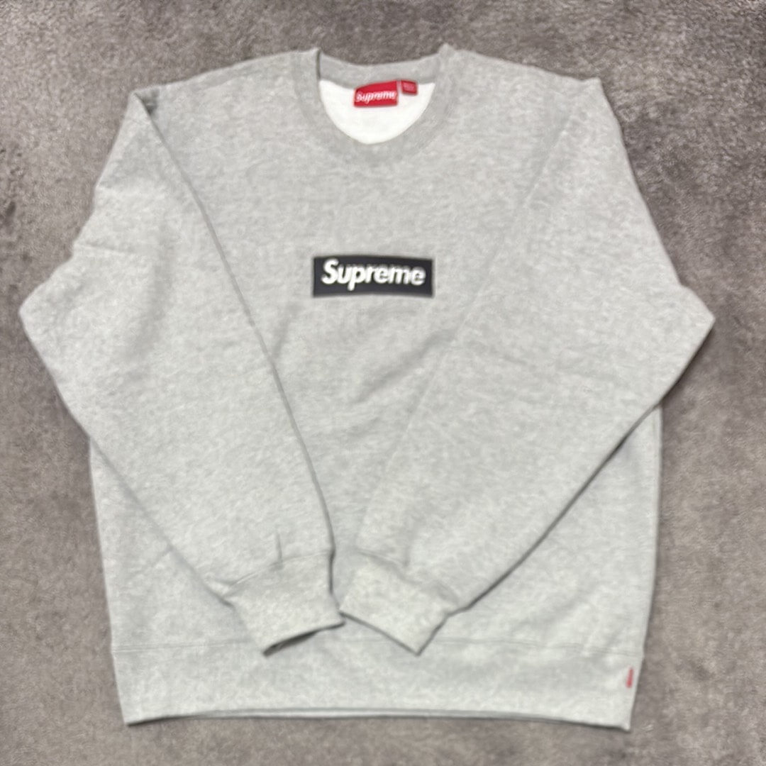 シュプリーム ボックス ロゴ クルーネック "ヘザー グレー" (22FW)