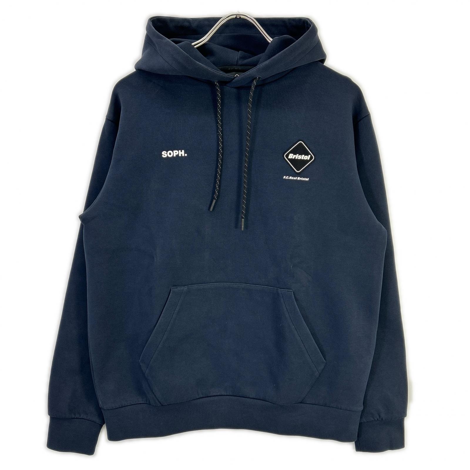 エフシーリアルブリストル ネイビー TECH SWEAT PULLOVER HOODIE S