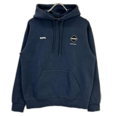 エフシーリアルブリストル ネイビー TECH SWEAT PULLOVER HOODIE S