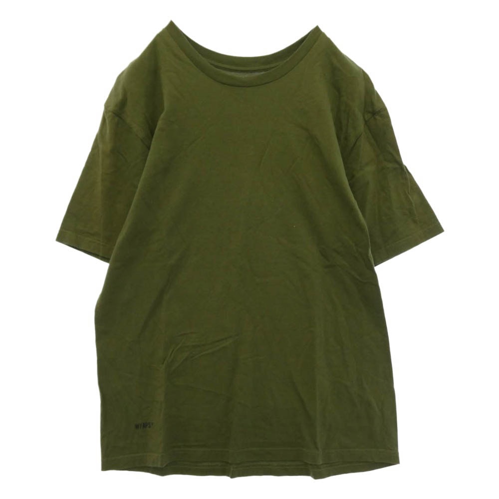 WTAPS ダブルタップス 3-pack SKIVVIES TEE 3-pack スキビーズ 3枚 パック 半袖 Tシャツ カーキ系 S【中古】