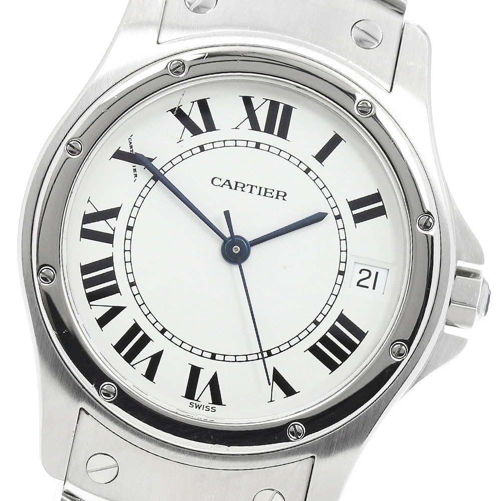カルティエ サントスクーガー LM W20026K1 メンズ 【中古】