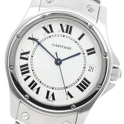 カルティエ サントスクーガー LM W20026K1 メンズ 【中古】